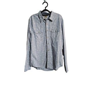 1901 button down shirt size‎ Large blue long sleeve paisley bandana print